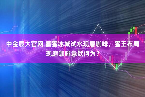 中金辰大官网 蜜雪冰城试水现磨咖啡，雪王布局现磨咖啡意欲何为？