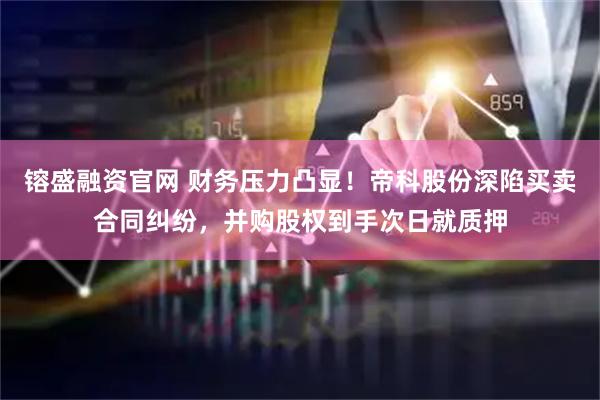 镕盛融资官网 财务压力凸显！帝科股份深陷买卖合同纠纷，并购股权到手次日就质押